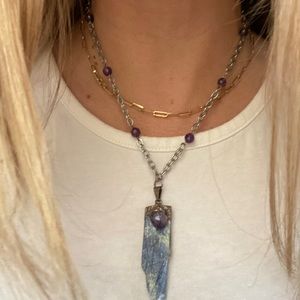 Hand made precious stone necklace